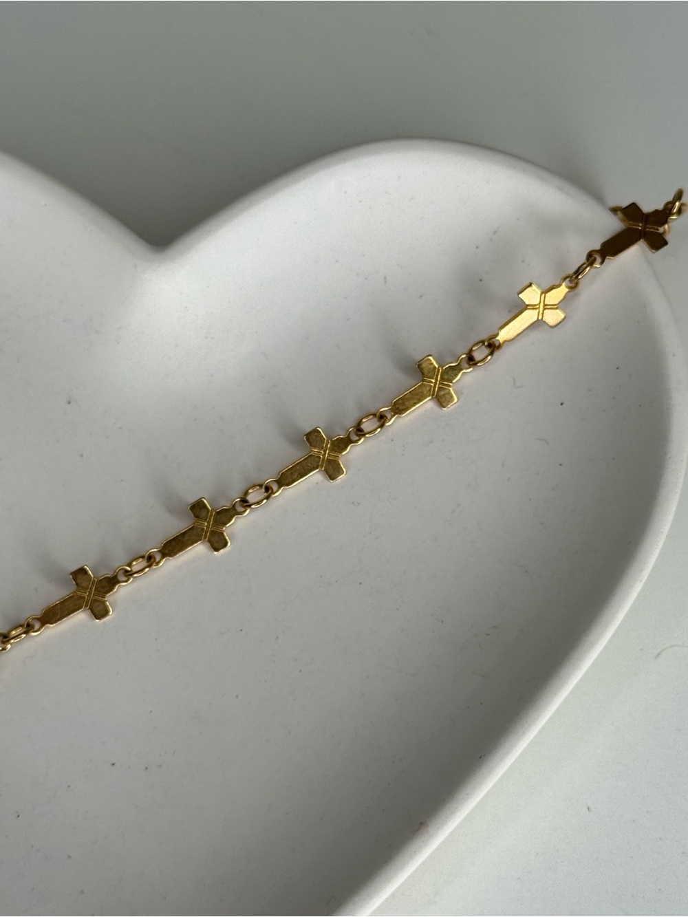 Gold Cross Link Bracelet - Women Jewelry